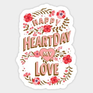 Happy Heart Day Sticker